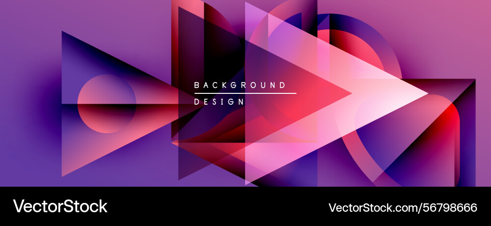 Abstract geometric shapes overlap creating Vector Image