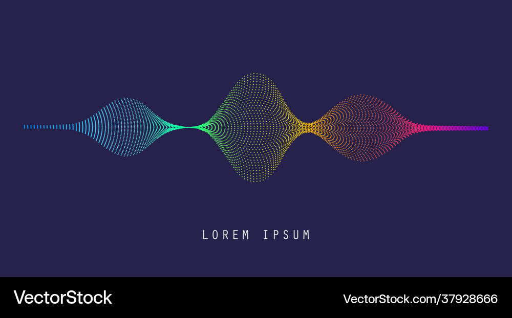 Background with color abstract wave dots Background with color abstract wave dots vector image