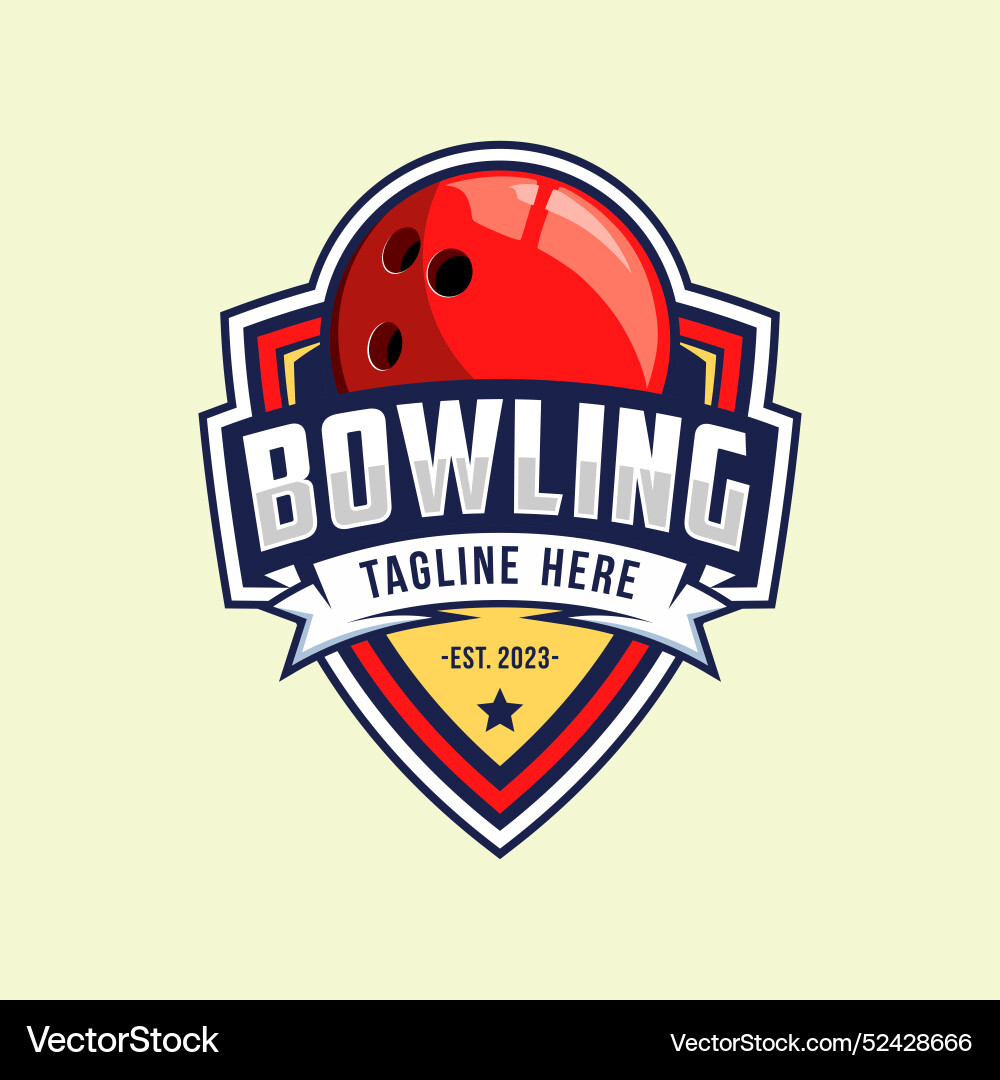 Bowling Logo Template Vector Image