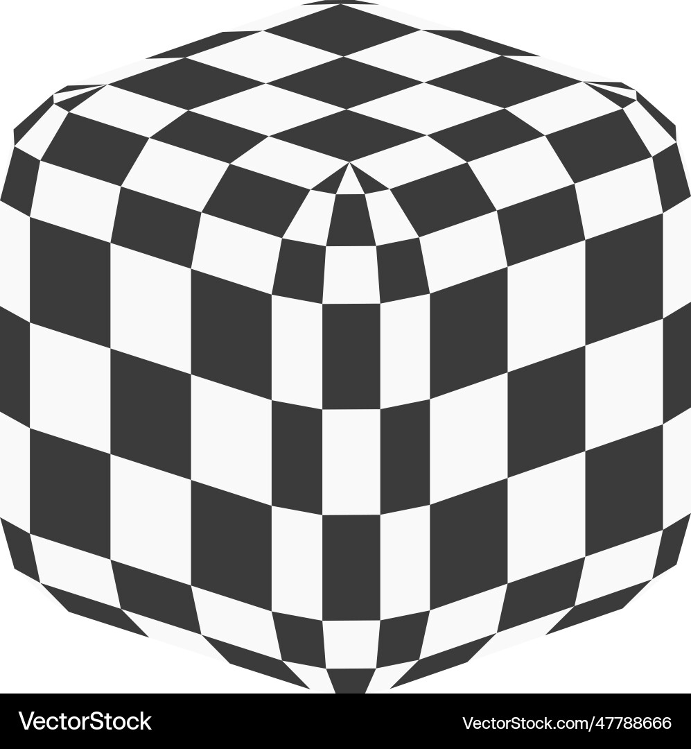 Checkerboard Cube Pattern vector image