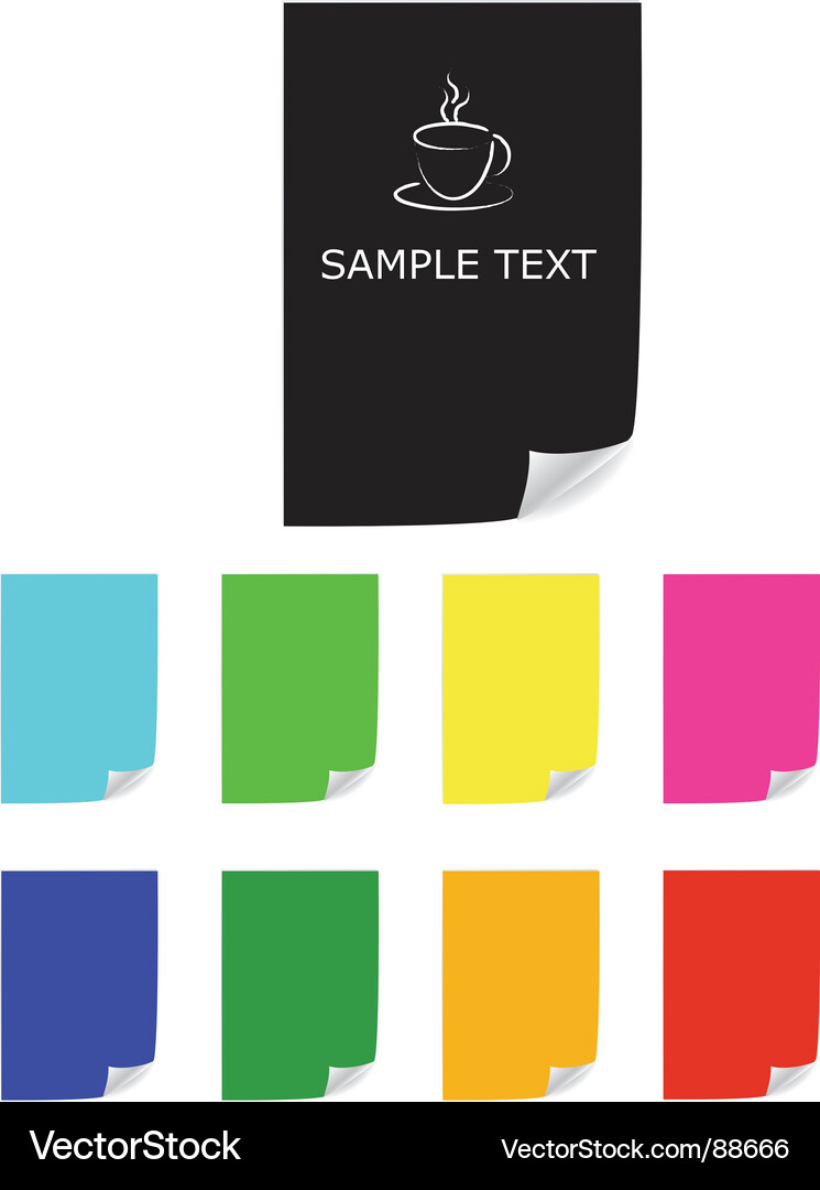 Colorful Paper Sheets Vector Image