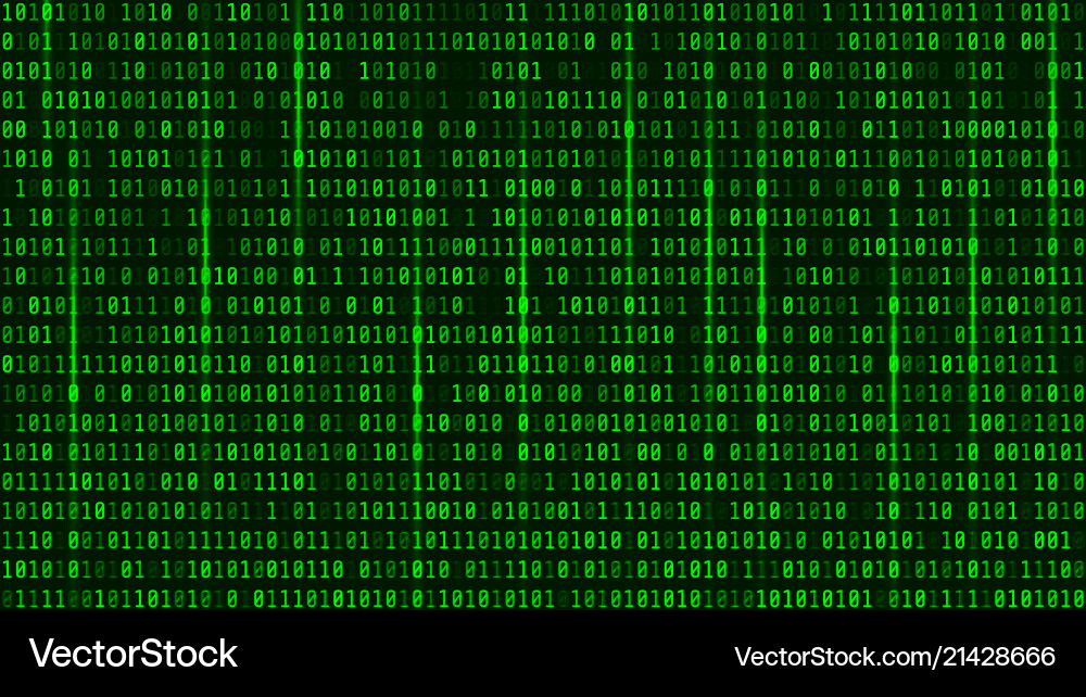 Digitale binäre Daten und Streaming-Code Digitale binäre Daten und Streaming-Code vektorbild