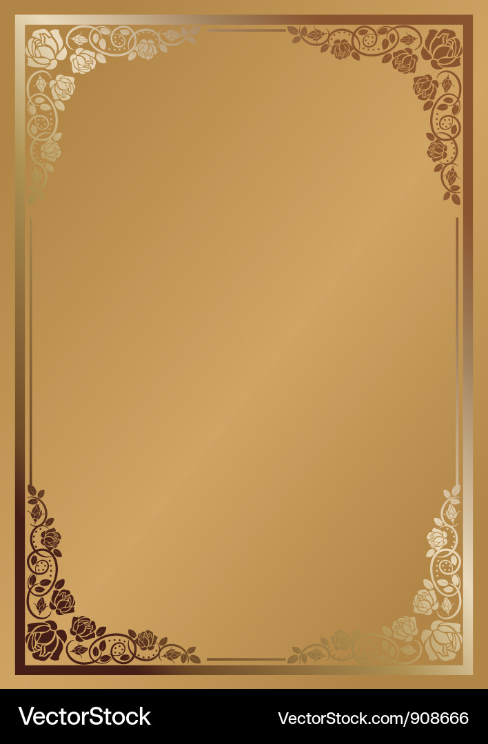 Floral Rose Frame Background Vector Image