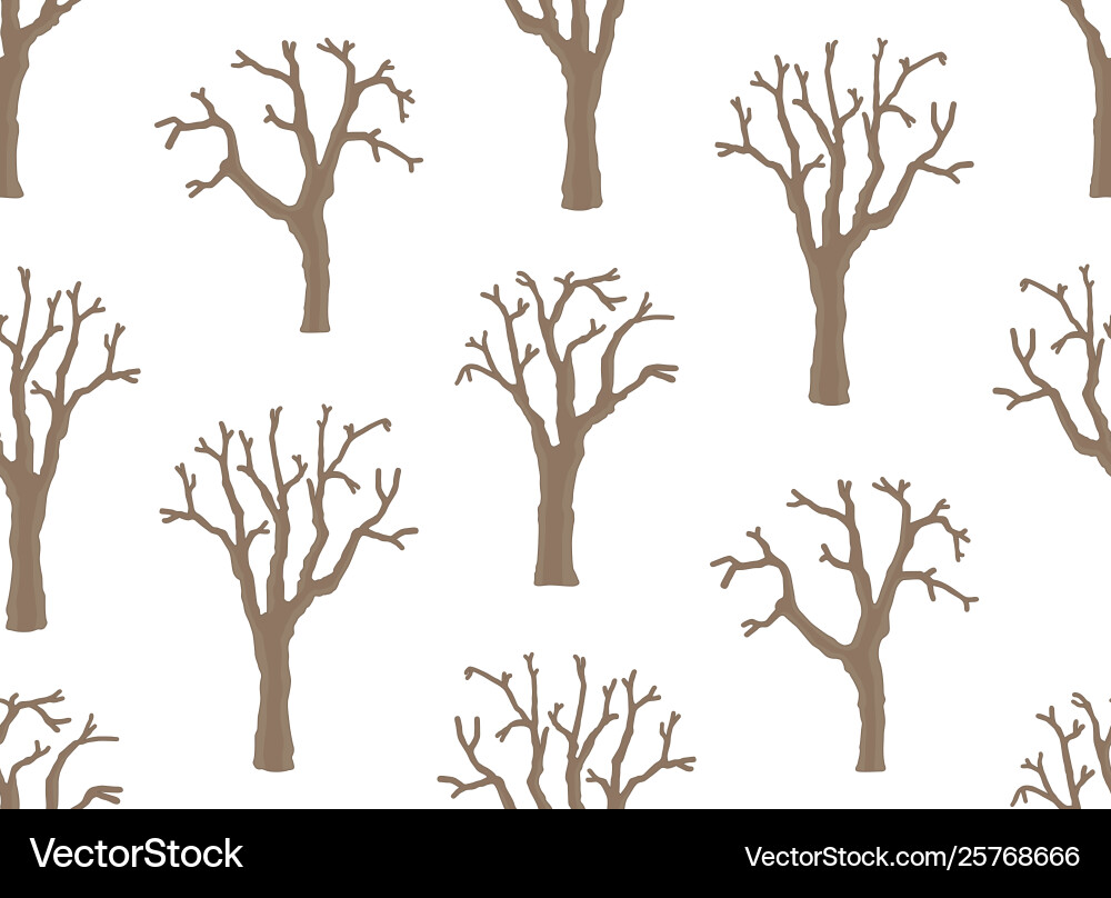 Seamless pattern with trees vector image