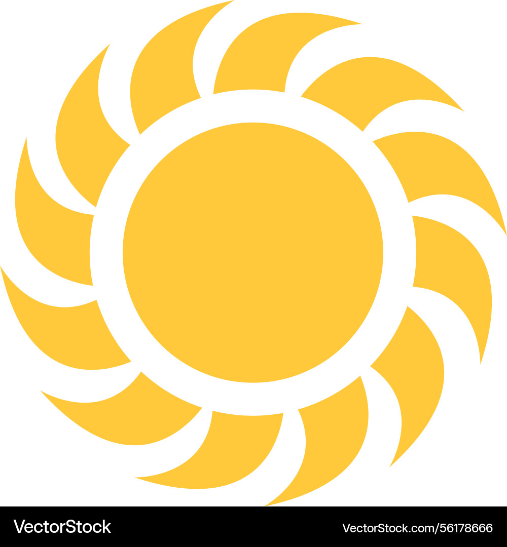 Sun illuminating warmth design element vector image