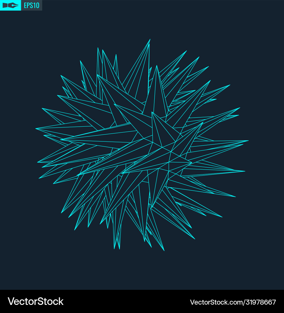 Abstract wireframe sphere with noise Abstract wireframe sphere with noise vector image