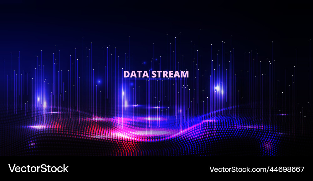 Data Stream Network Background vector image