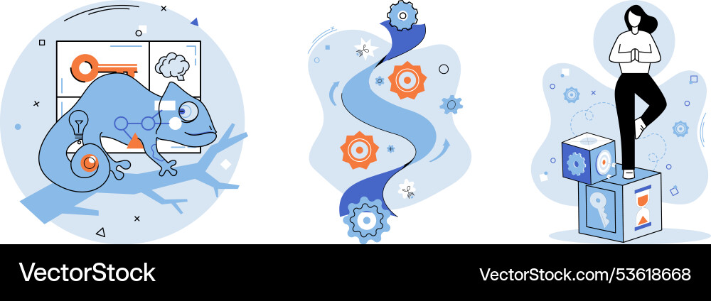 Adaptive strategies for problem solving vector image