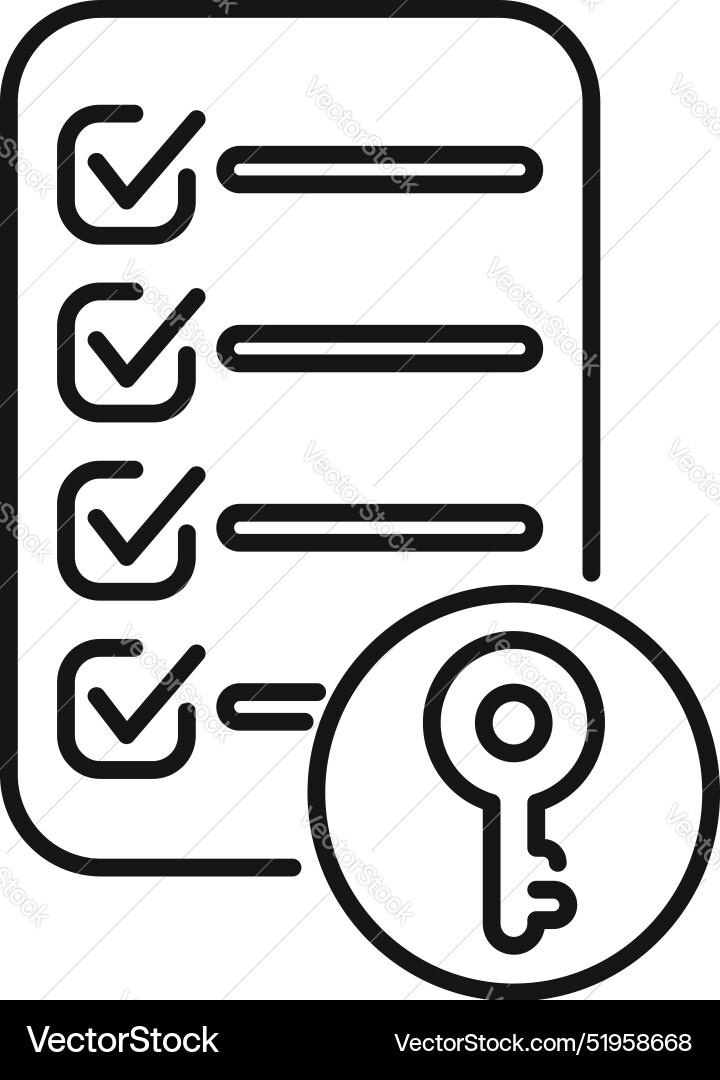 Key performance indicator checklist Vector Image