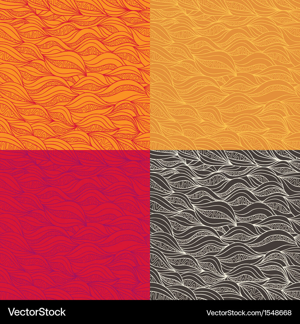 Set of abstract seamless patterns Vector Image