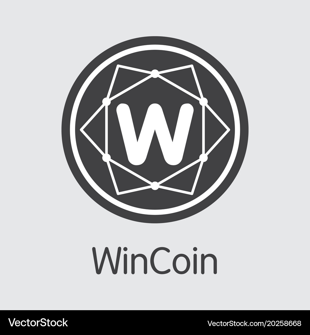 Wincoin cryptocurrency - coin image – Royalty-Free Vector | VectorStock