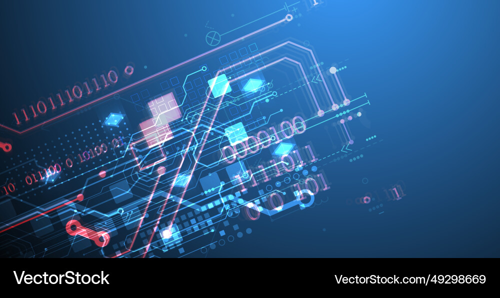Abstract Circuit Technology Background vector image