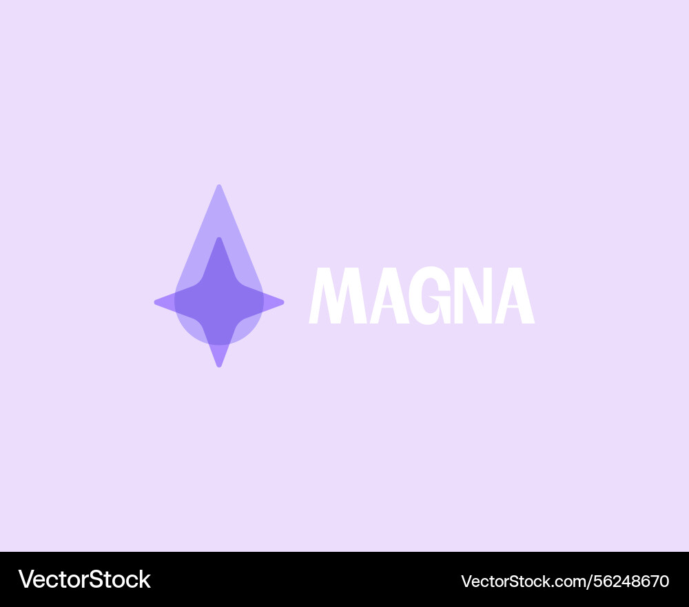 Abstract logo of overlapping drop and four-pointed Abstract logo of overlapping drop and four-pointed vector image