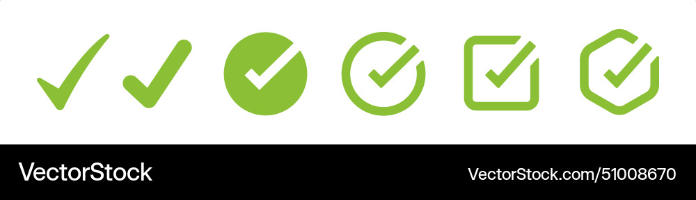 Check marks icon set Check marks icon set vector image