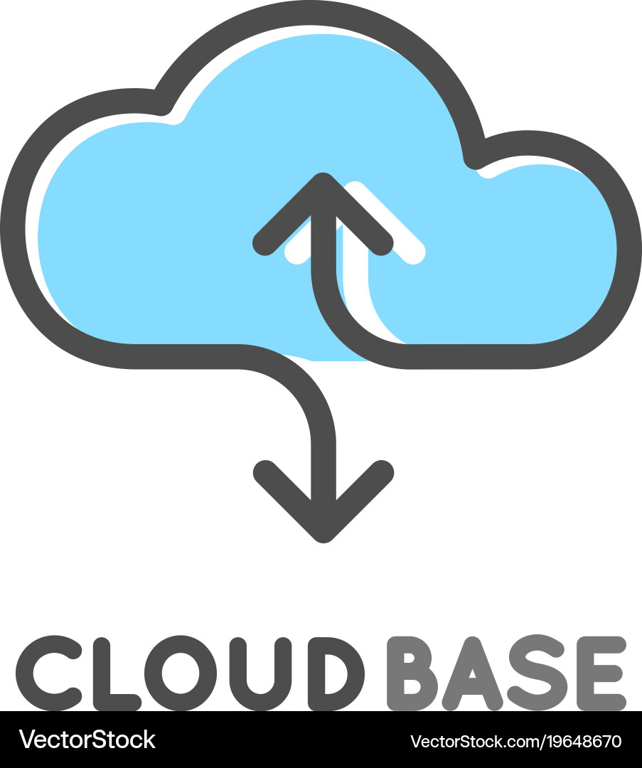 Cloud Database Logotype vector image