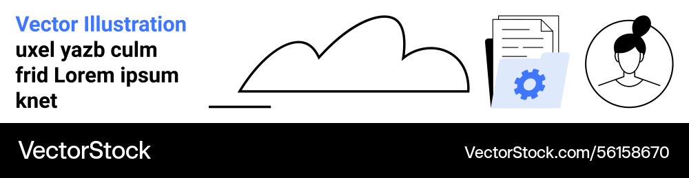 Cloud storage integration with user profile file Cloud storage integration with user profile file vector image