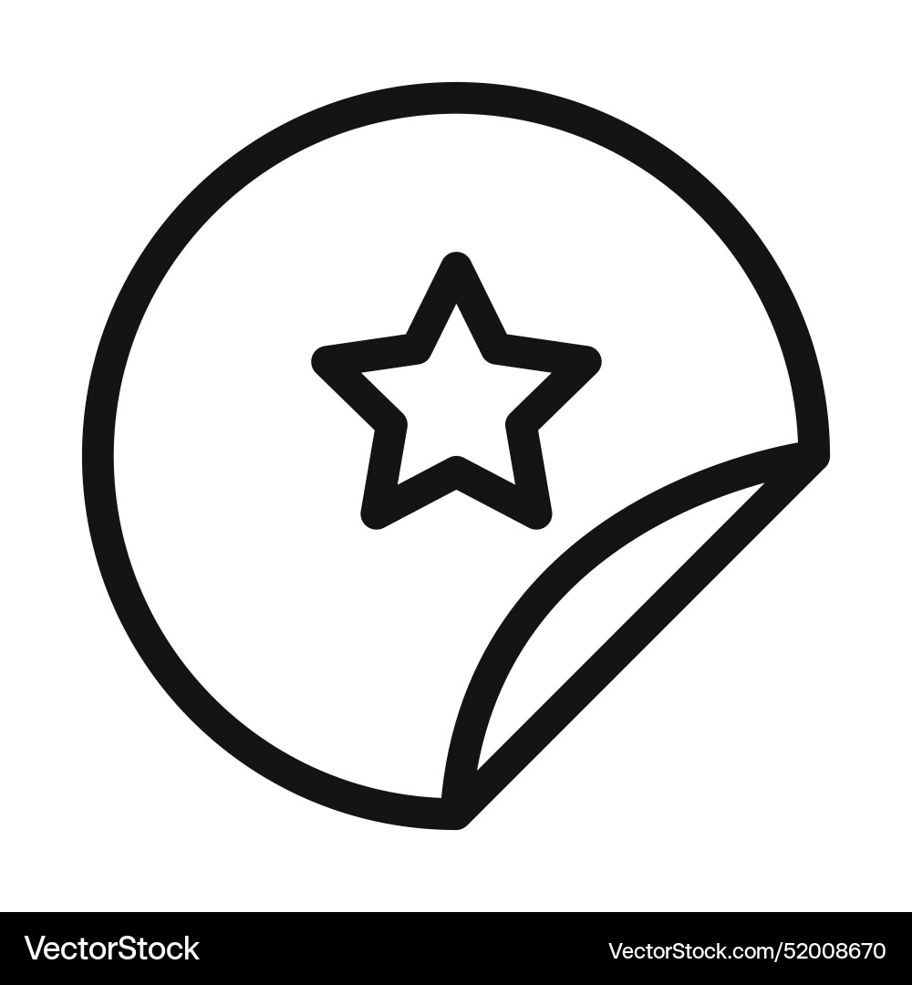 Customizable sticker icon for messaging apps Vector Image