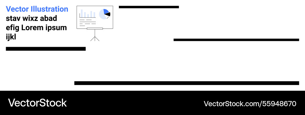 Data presentation with a graph and bar chart Data presentation with a graph and bar chart Vector Image