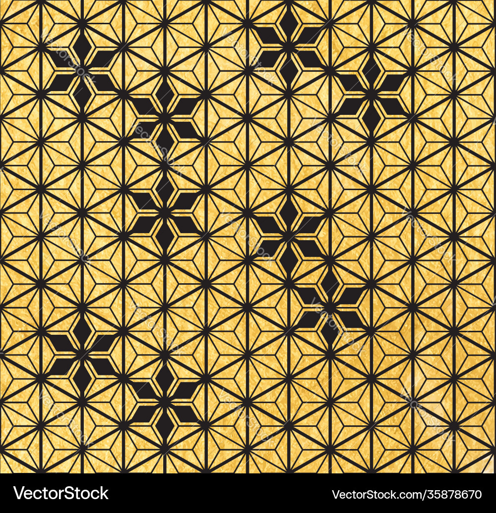 Japanisches Muster mit Gold Textur geometrische Japanisches Muster mit Gold Textur geometrische vektorbild