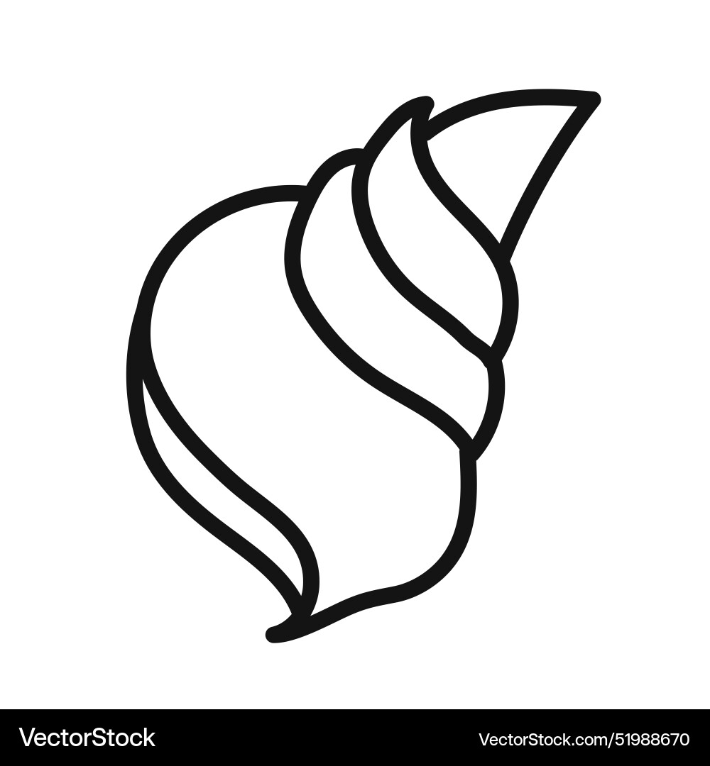 Sea shell icon mark in filled style Sea shell icon mark in filled style Vector Image