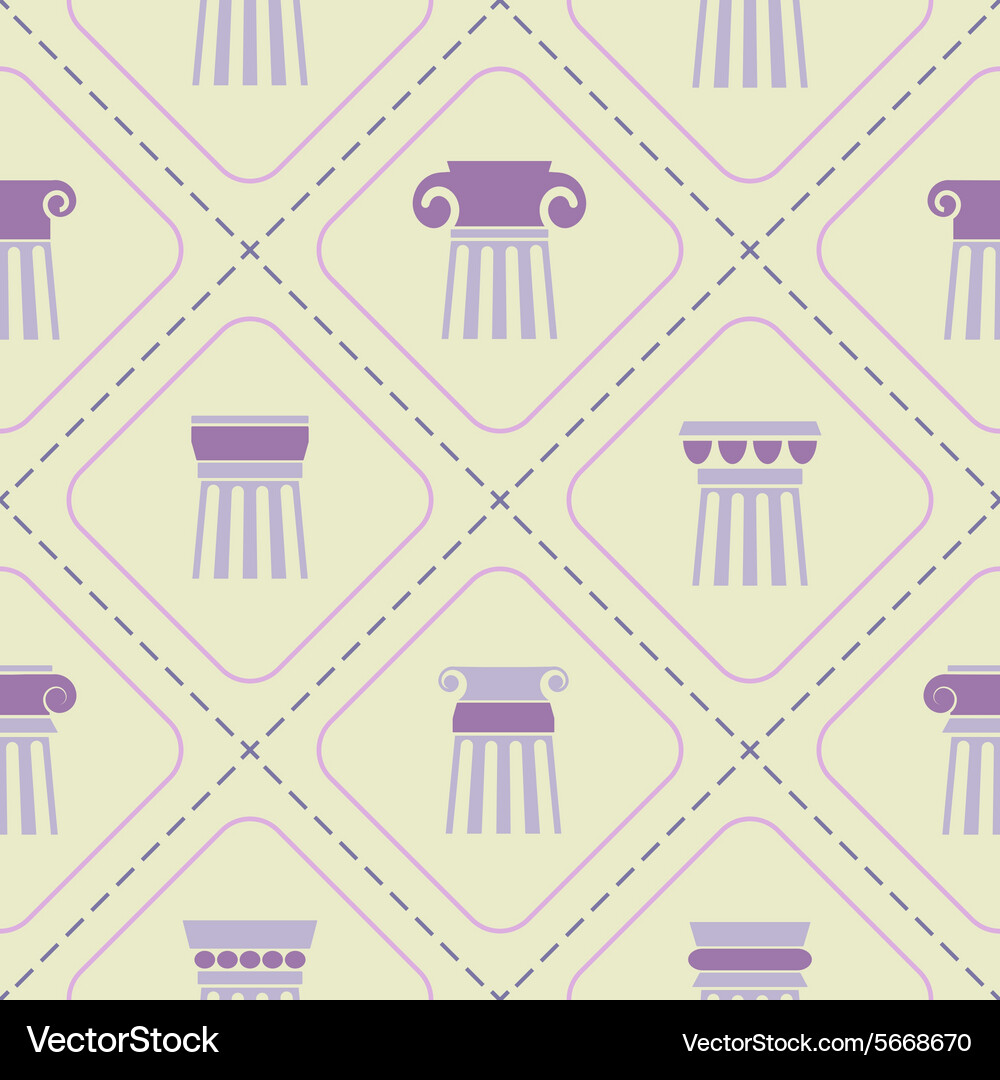 Seamless background with ancient columns Vector Image
