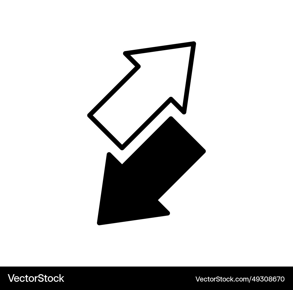 Transfer arrow icon double reverse symbol data Transfer arrow icon double reverse symbol data vector image