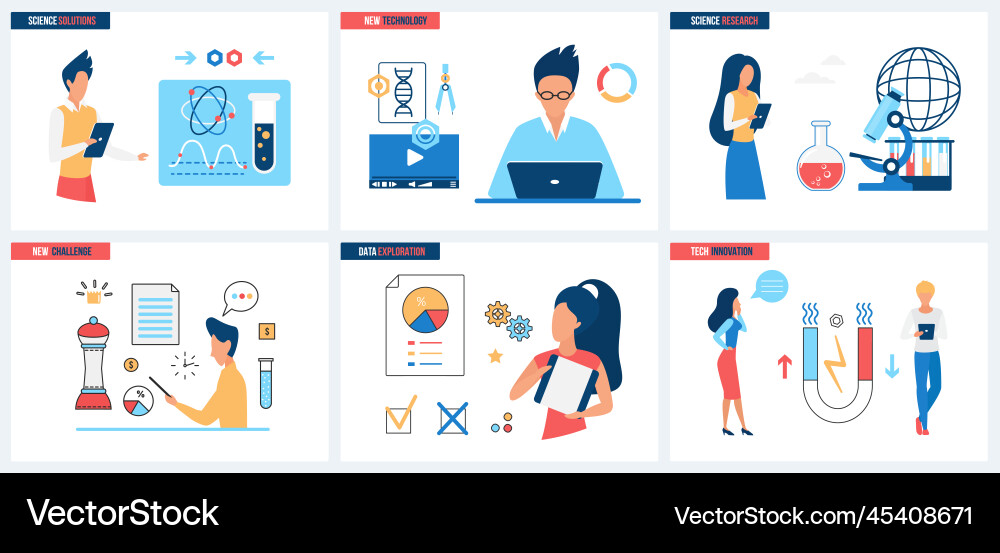 Data Science Exploration: Research & Innovation vector image