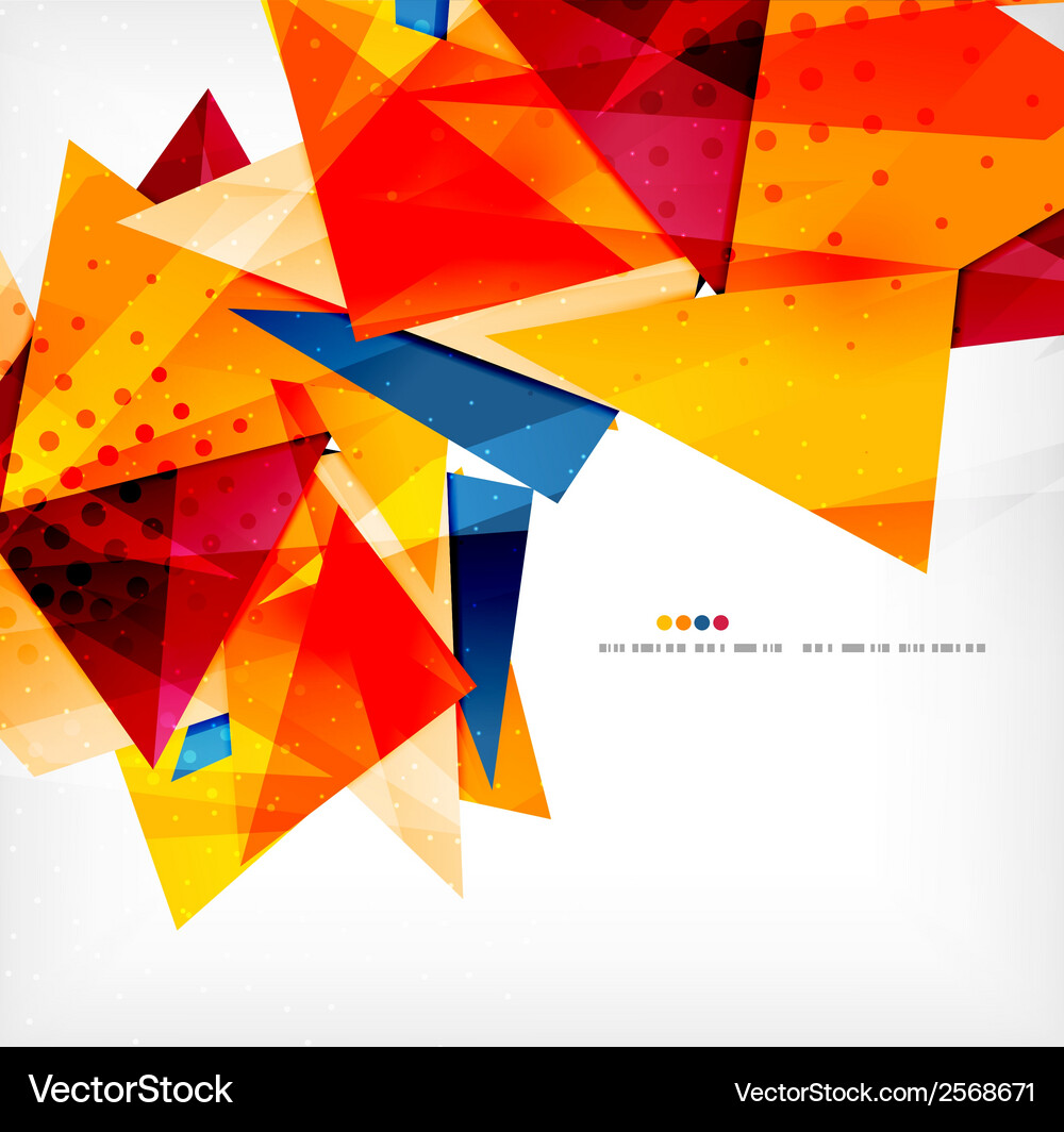 Modern 3d glossy overlapping triangles Vector Image