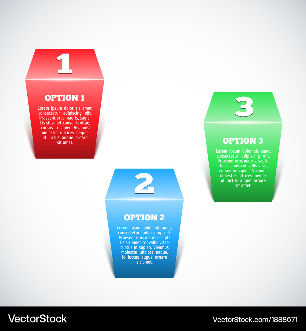 Three Dimensional Number Background vector image