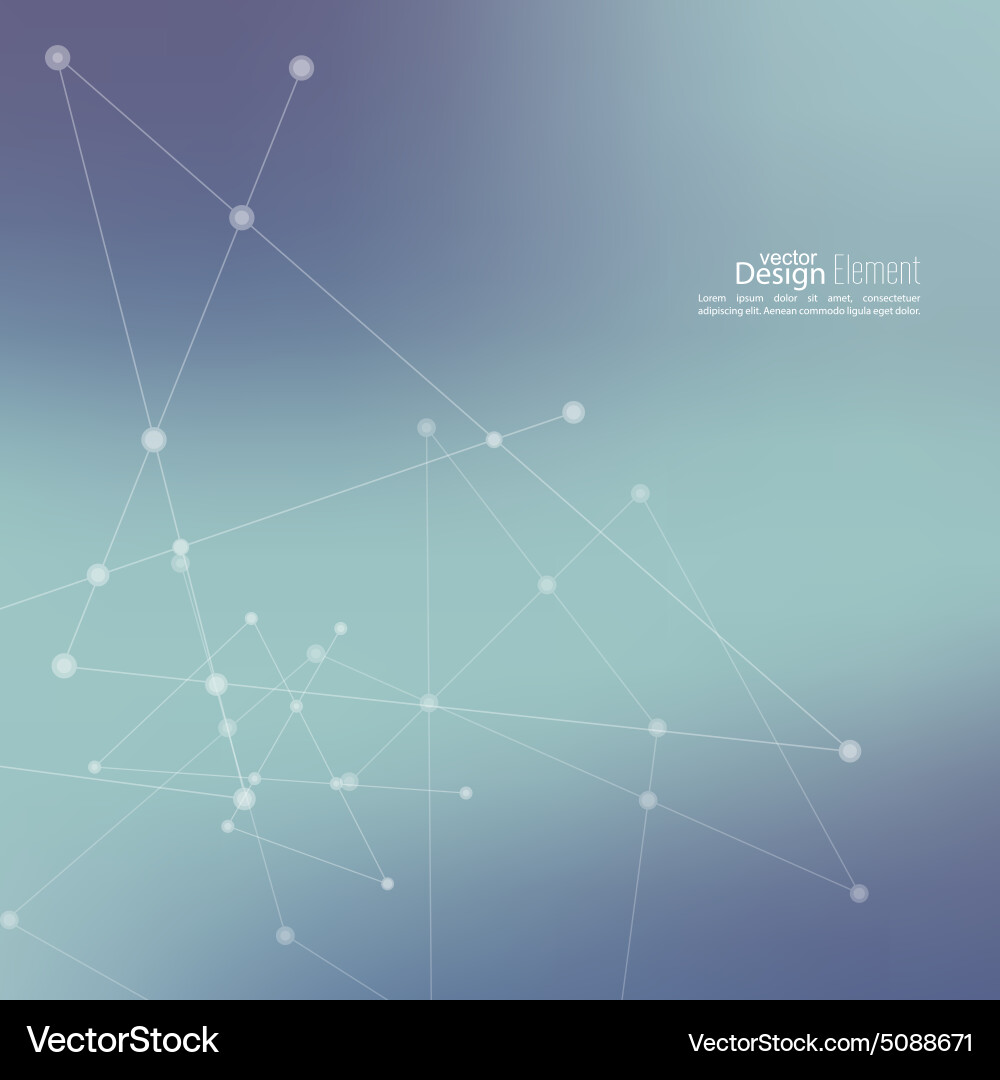 Virtual abstract background with particle vector image