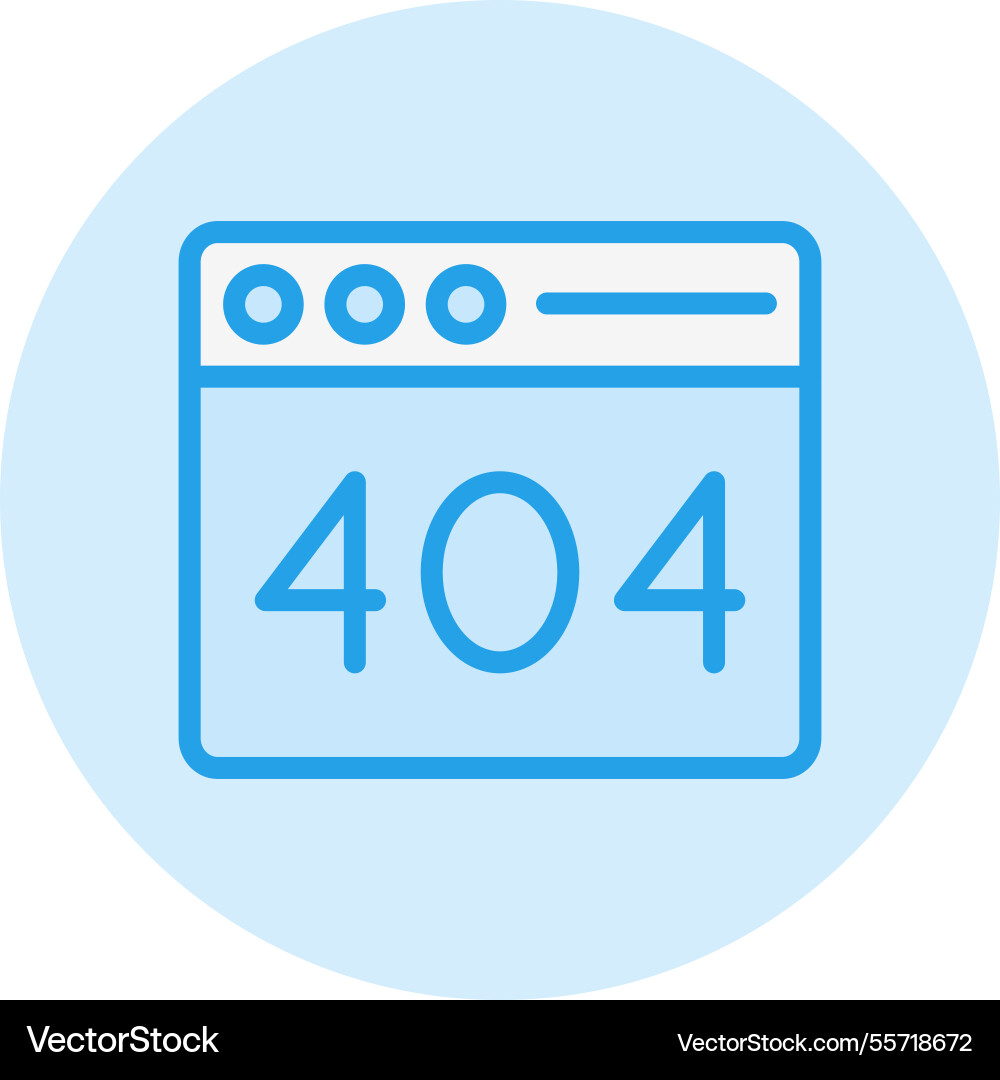 404 error icon design vector image