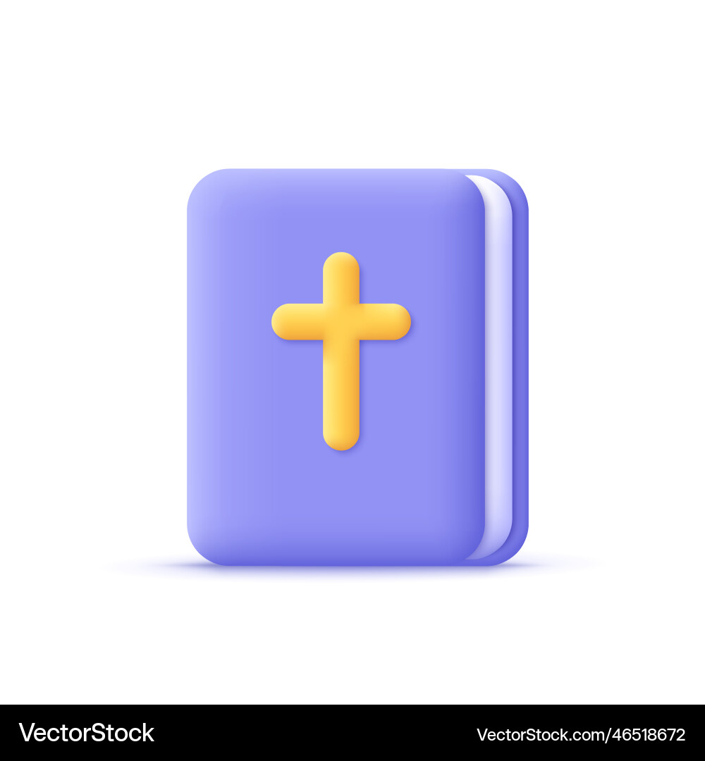 Bibel Religion Konzept 3d ikone Cartoon minimal Bibel Religion Konzept 3d ikone Cartoon minimal vektorbild
