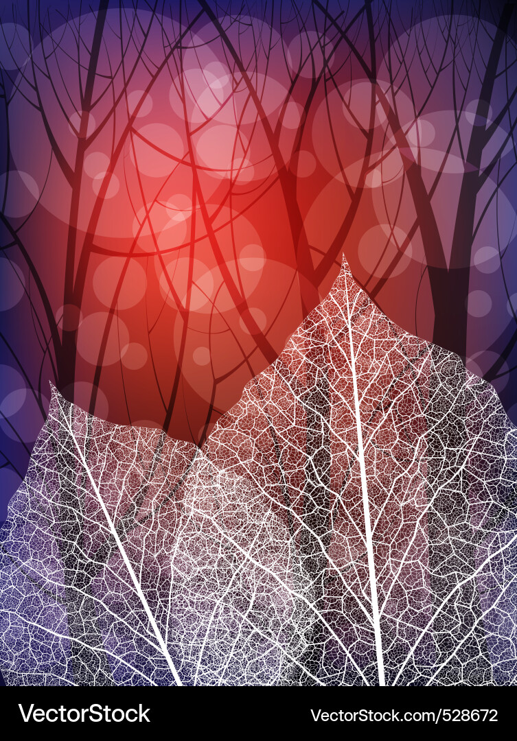 Branch and Leaf Abstract Background Vector Image