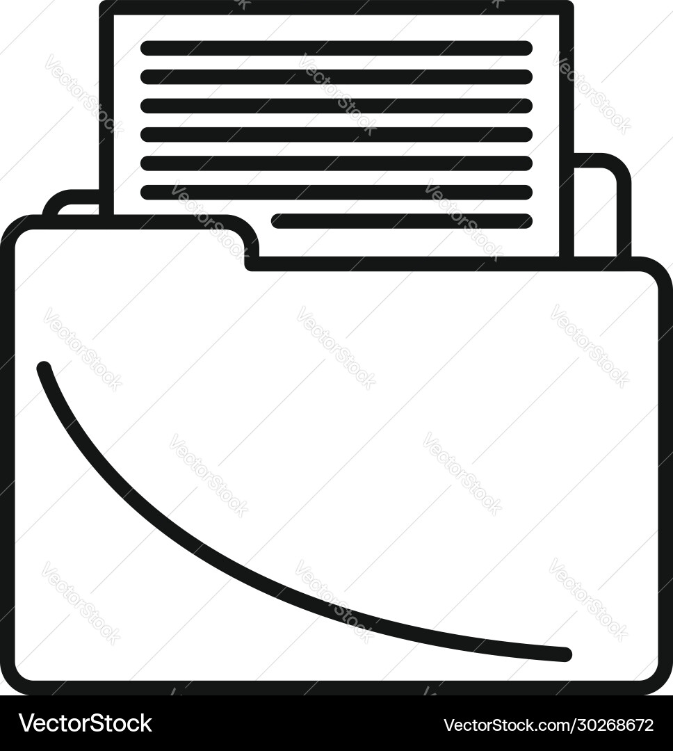 Course folder edit icon outline style Course folder edit icon outline style Vector Image
