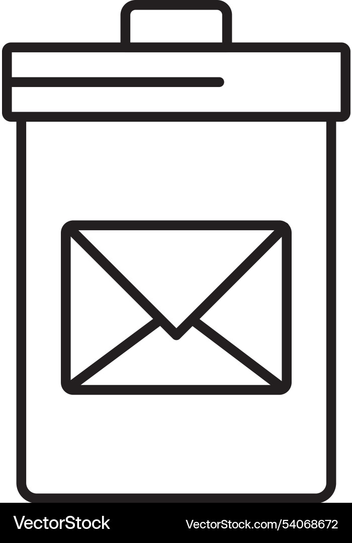 Delete message line icon design Vector Image