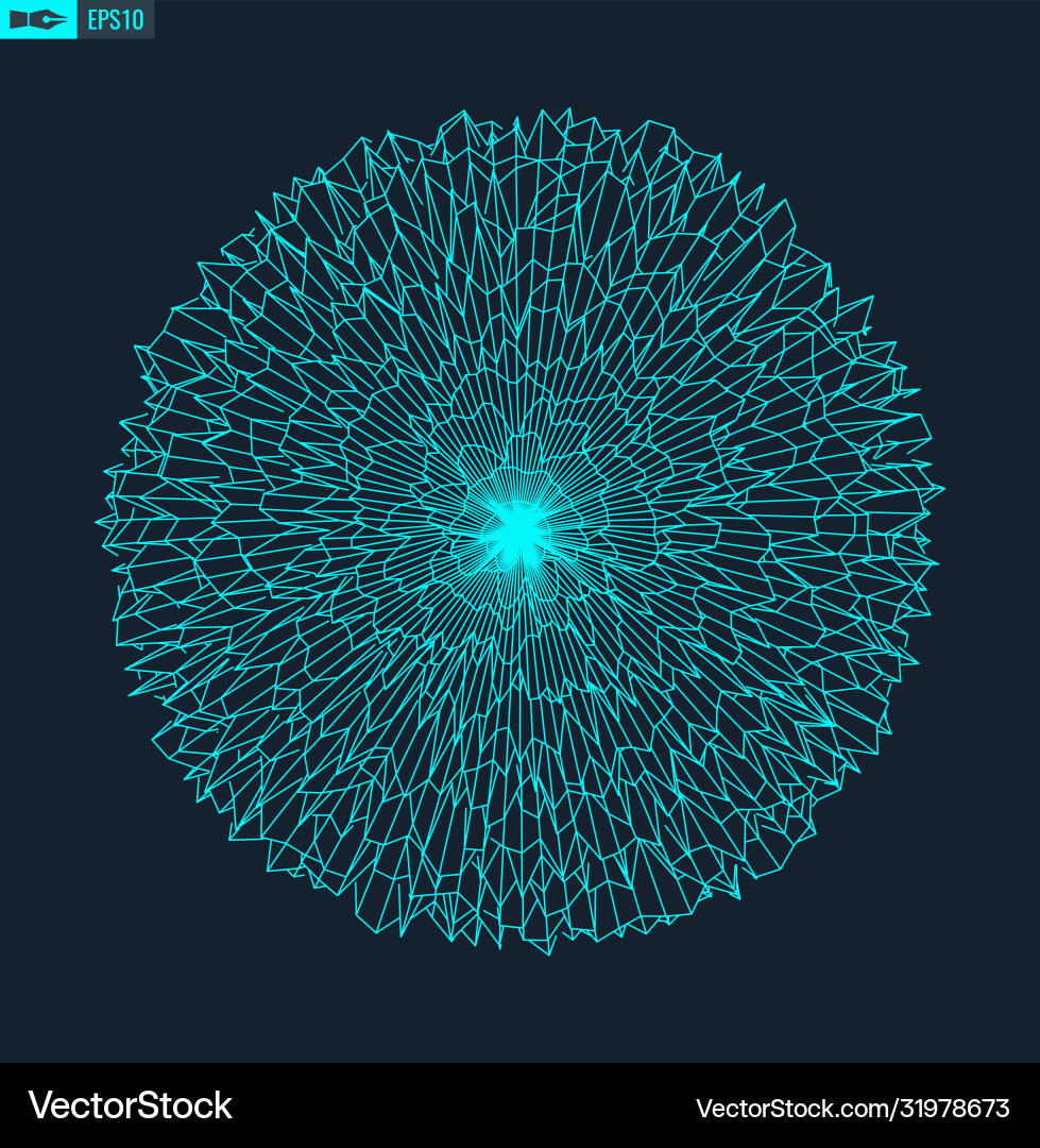 Abstract wireframe sphere with noise Abstract wireframe sphere with noise vector image