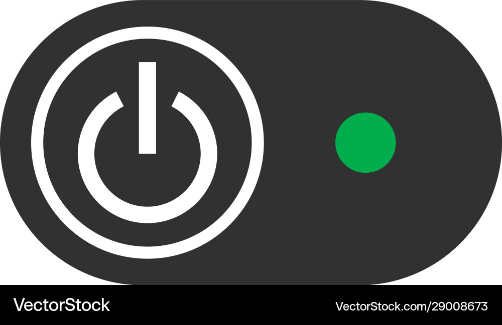 Button Switch - ON/OFF with Light Indicator vector image