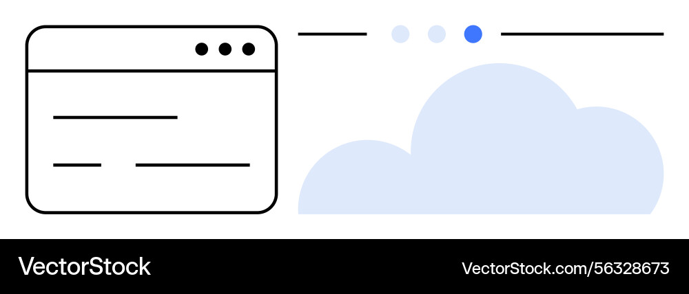 Cloud Data Synchronization Interface vector image