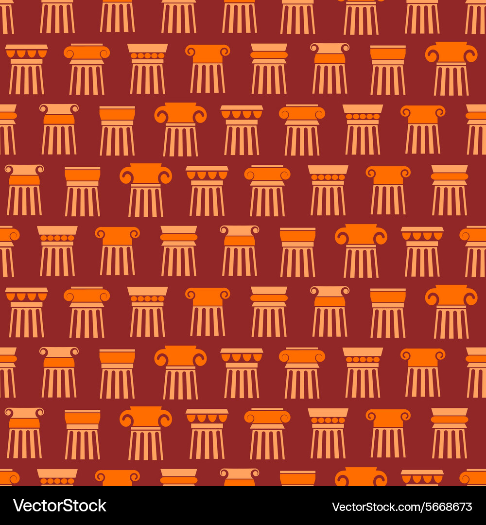 Seamless background with ancient columns Vector Image
