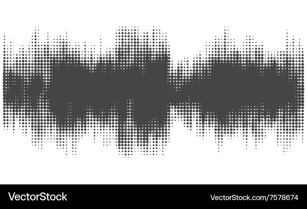 Abstract Wave Halftone Background vector image