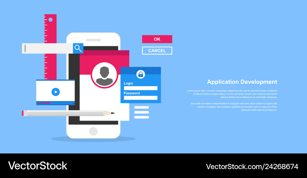 Application Development Concepts vector image