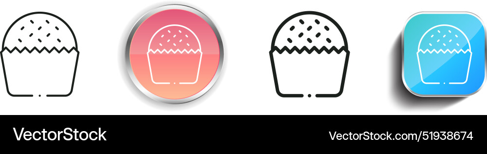 Brigadeiro icon thin linear regular and button vector image