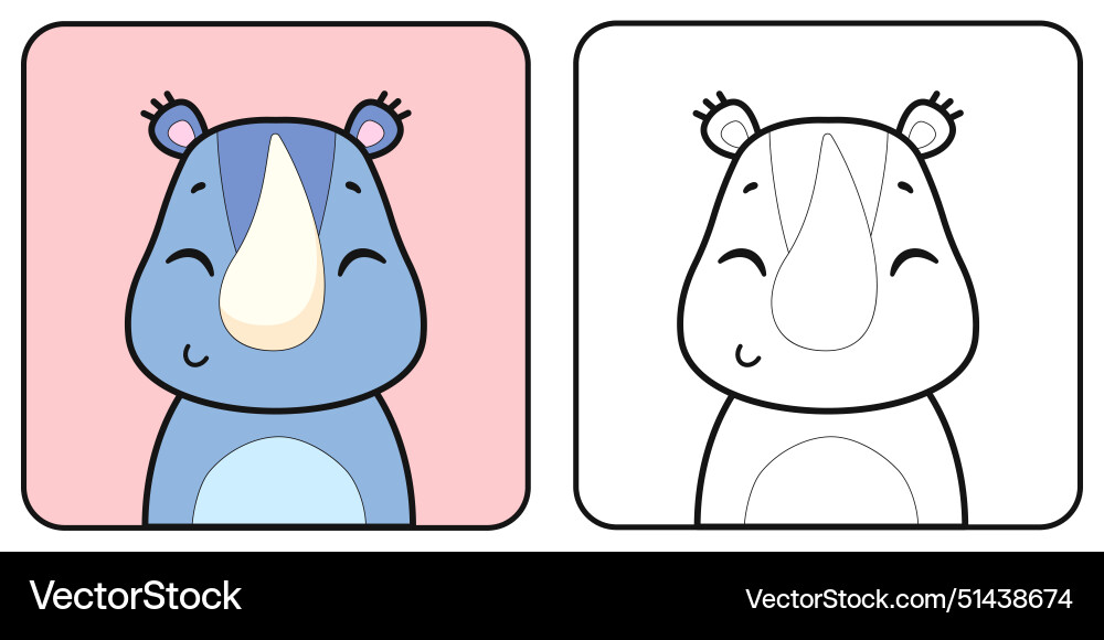 Children coloring book with african animals Vector Image