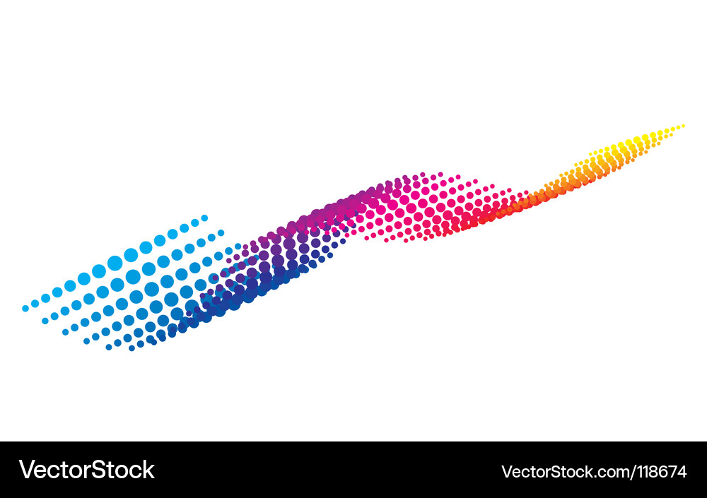 Colorful Pixel Wave Vector Image