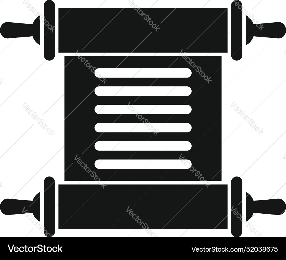 Ancient scroll with wooden handles representing Ancient scroll with wooden handles representing vector image