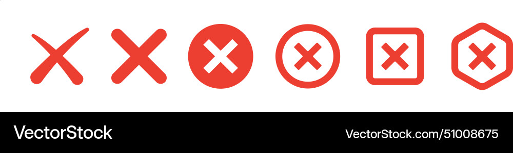 Cross marks icon set Cross marks icon set vector image