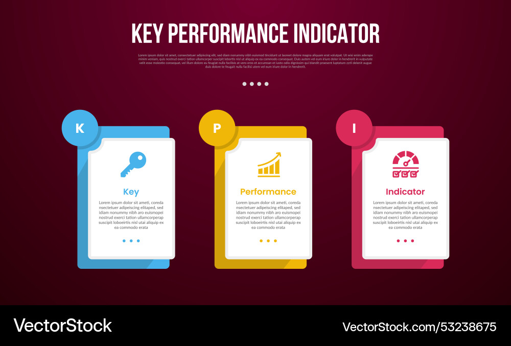 Kpi or key performance indicator infographic Kpi or key performance indicator infographic vector image