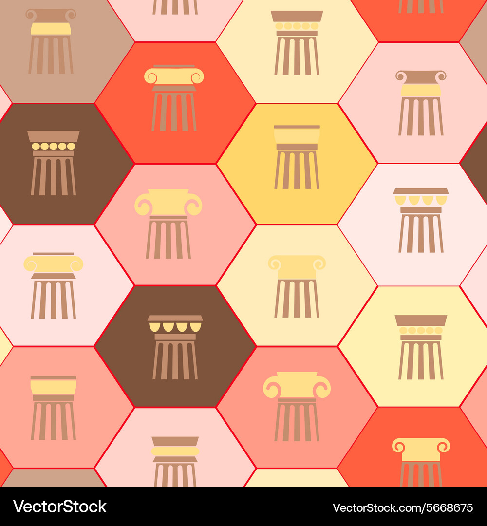 Seamless background with ancient columns Vector Image