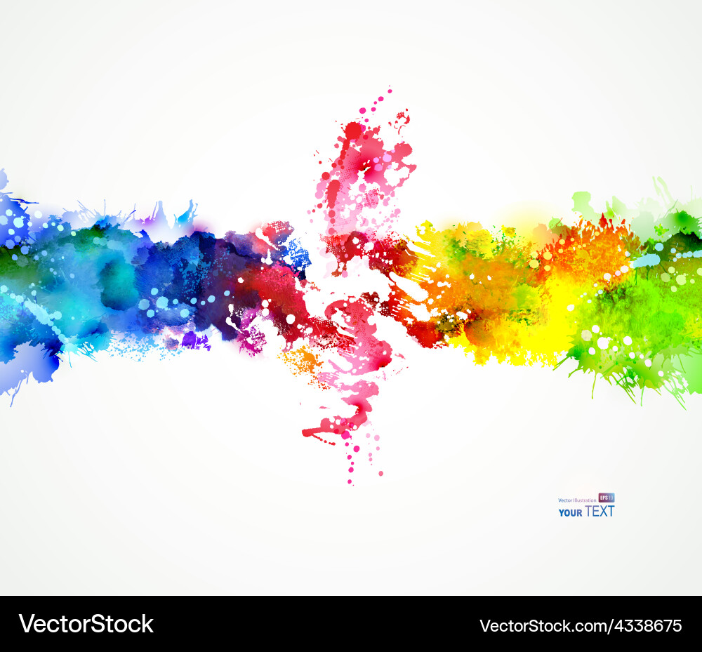 Watercolor Splatter Background vector image