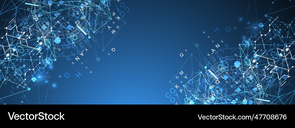 Abstract technology concept with plexus effect Vector Image